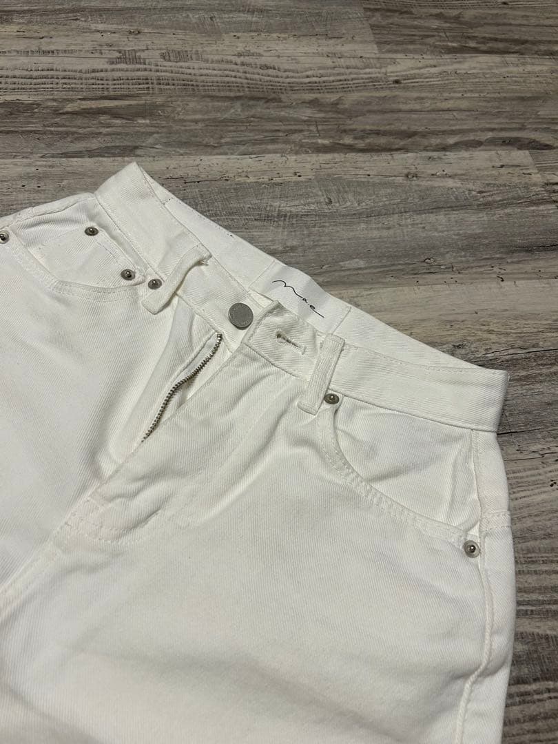 ★marimo★na.e Wide Loose Jeans ホワイト S