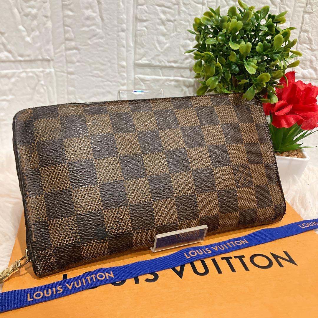 ルイヴィトン ダミエ ポルトモネ ジップ ラウンドファスナー ウォレット 長財布