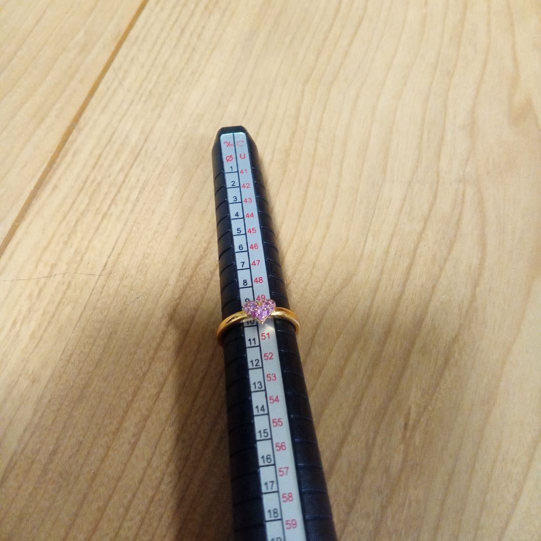 よりたろうポンテヴェキオ ハートリングK18PGピンクルビーパヴェ 10号