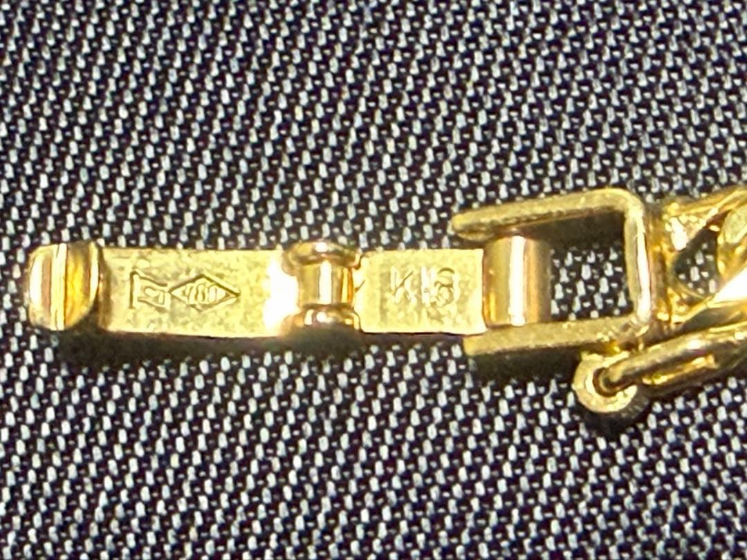 【K18】６面カットダブル ネックレス【喜平】