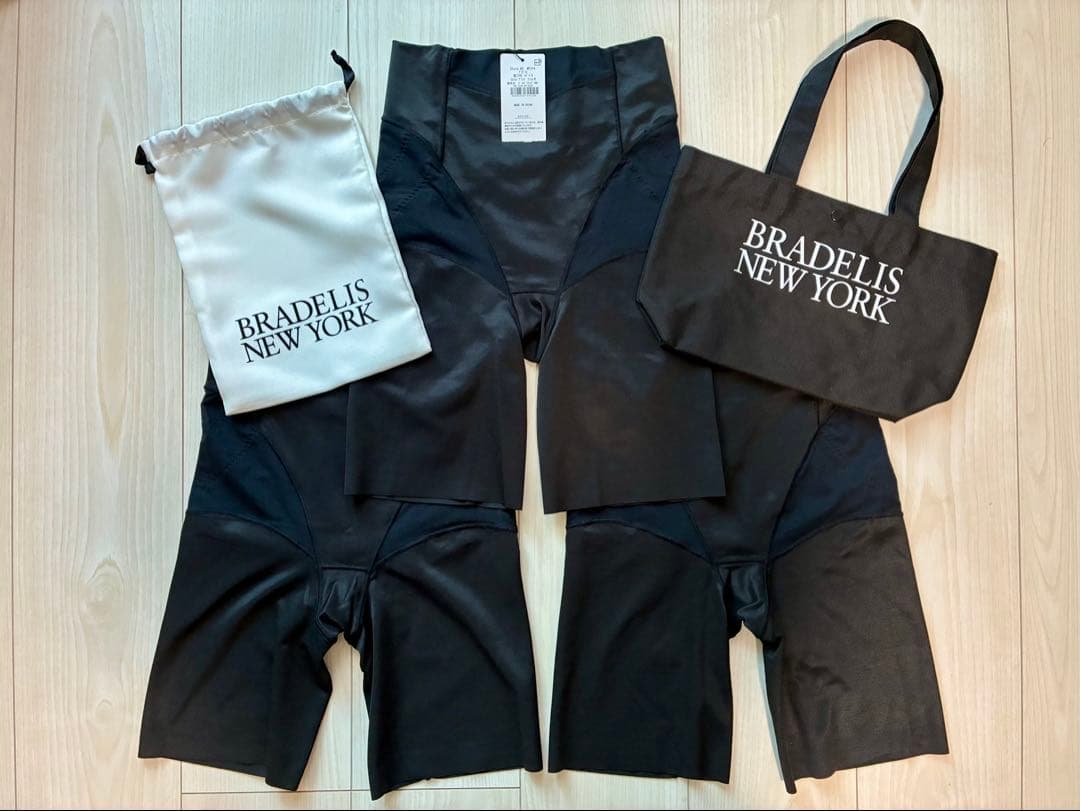 ブラデリスニューヨーク　桃ソフトサポートガードル　ブラック　Mサイズ　3枚セット