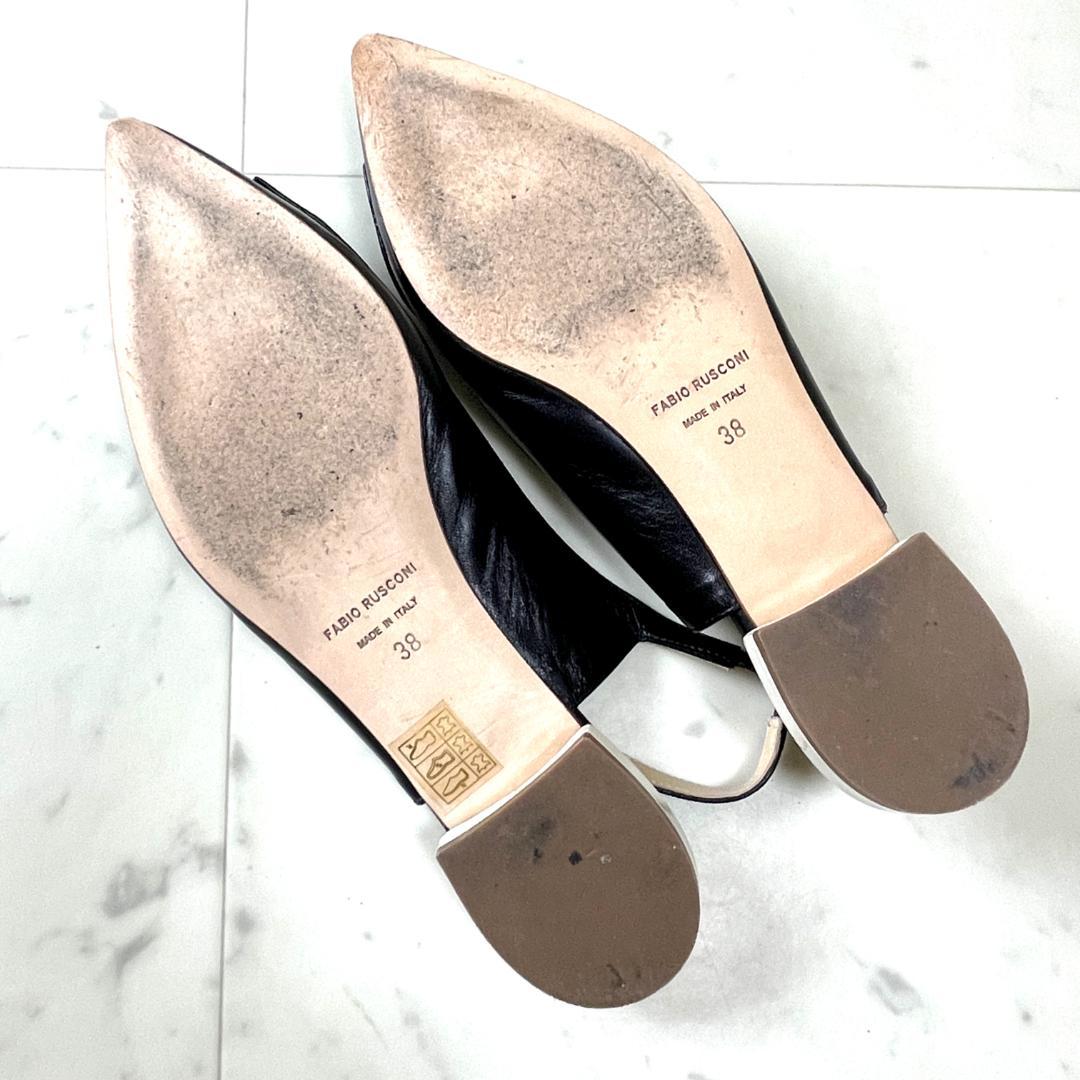 ファビオルスコーニ 24.5 オーナメント付ポインテッドバックバンド 本革