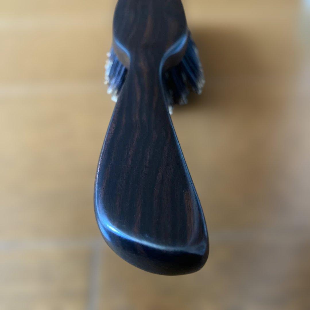 江戸屋　ブラシ　猪毛　ハンドル　黒檀　ヘアブラシ