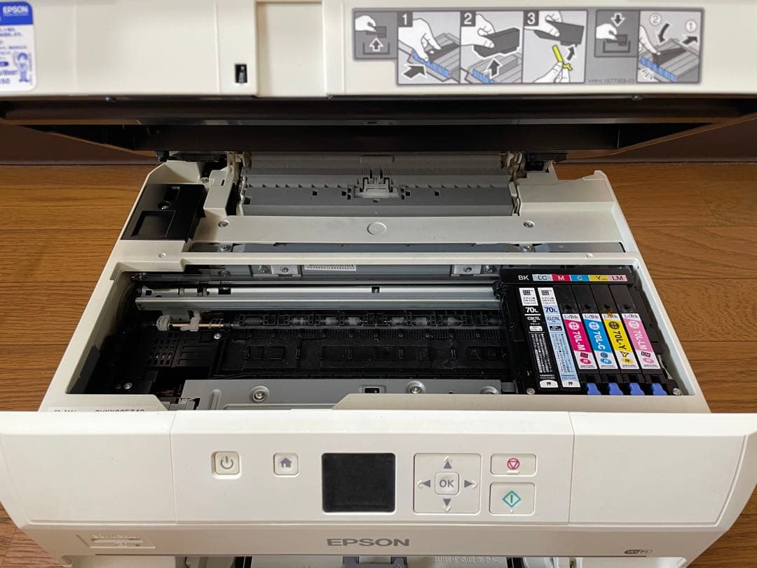 EPSON EP-706A 廃インク吸収パッド限界 ジャンク インク付き