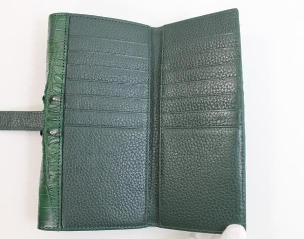 【専用】ミンク色　クロコダイル 長財布 財布 ギャルソン かぶせ マット仕上げ