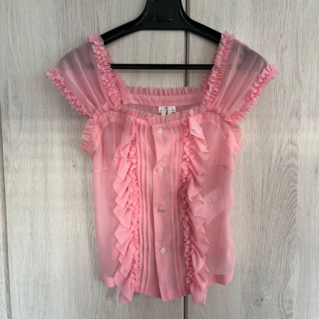 XS フリルキャミソールブラウスCOMME des GARÇONS GIRL