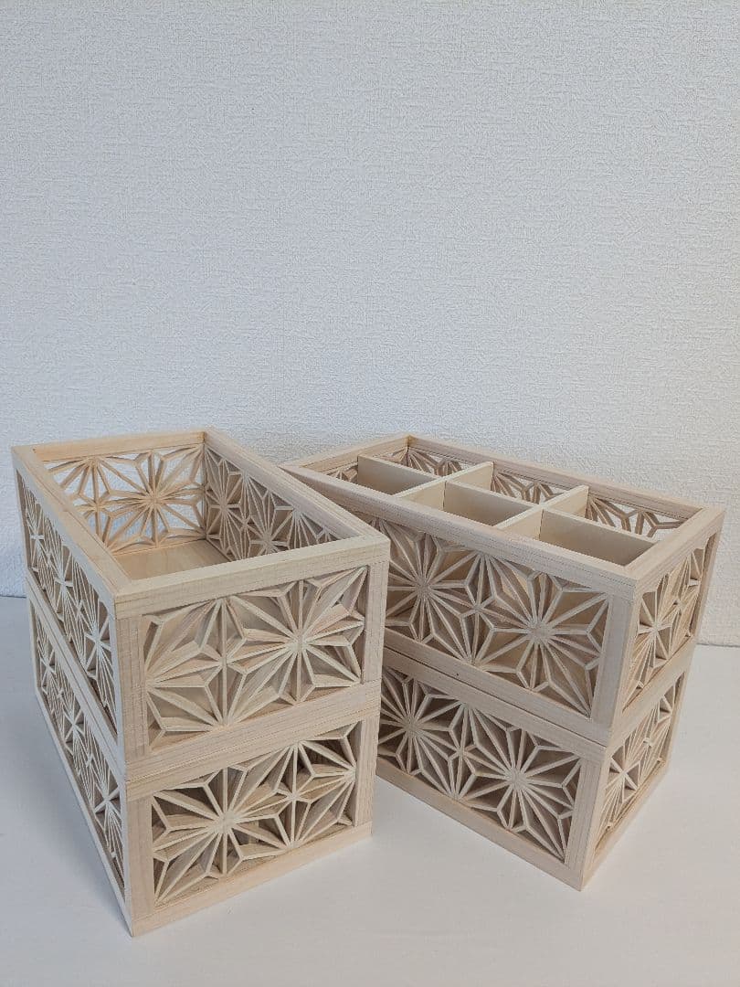 ハセマサ 　組子細工小物入れ (２個組)×２個