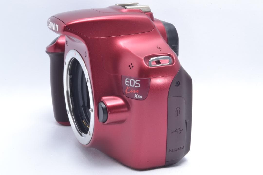 極美品✨Canon Kiss X50✨標準レンズ✨初期不良保証✨希少レッドカラー