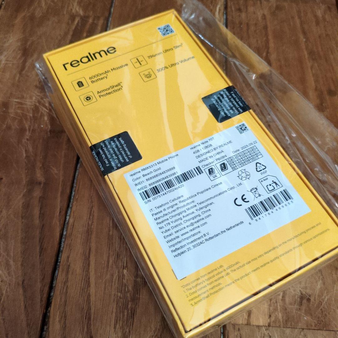 お値下不可！realme Note 70T 4GB 128GB