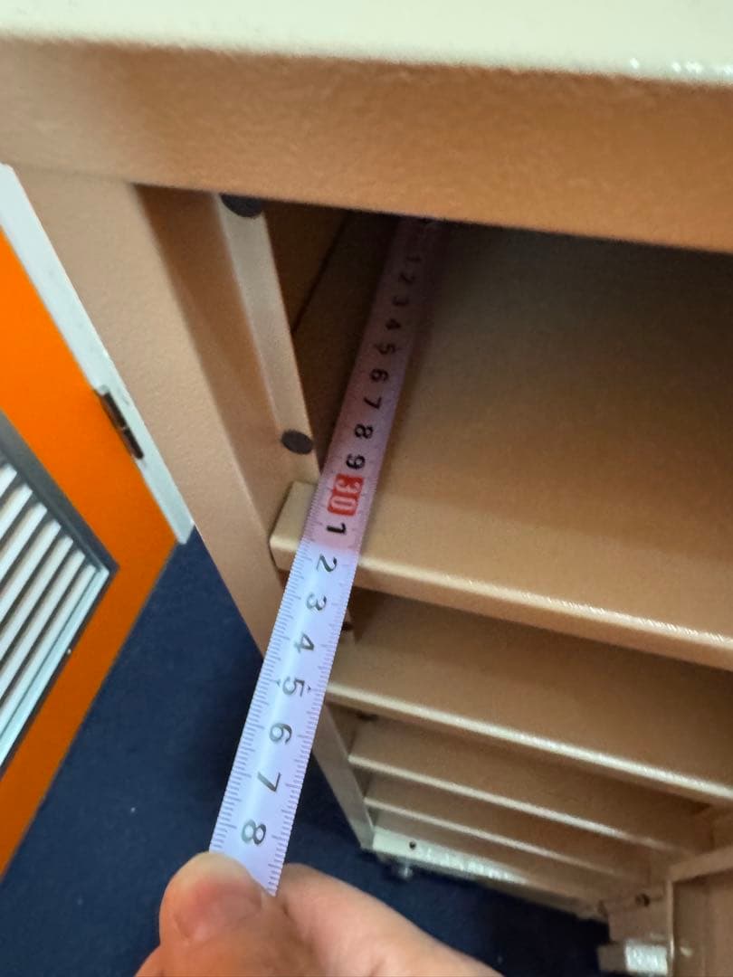 【美品】スチール製12扉ダイヤル式ロッカー 6段2列 グレー ベージュ