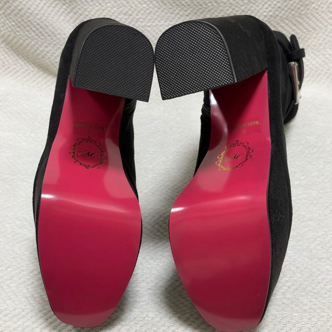 未使用 michell Macaron ミシェルマカロン バックルショートブーツ