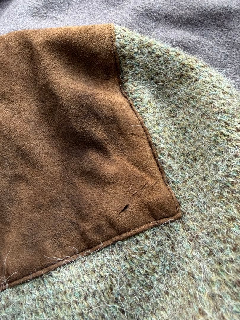 Ralph Lauren/スウェード・ニットコンビブルゾン/S