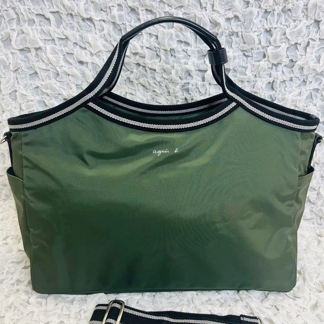 agnes b.アニエスベー ボストンバッグ 大容量 ショルダー2wayナイロン