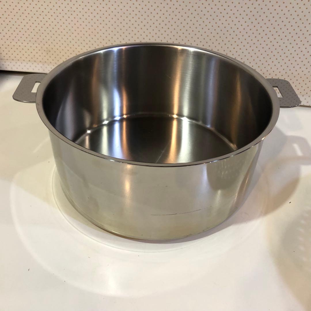 CRISTEL クリステル24cm 深鍋・クッキングバスケット•フタ3点セット