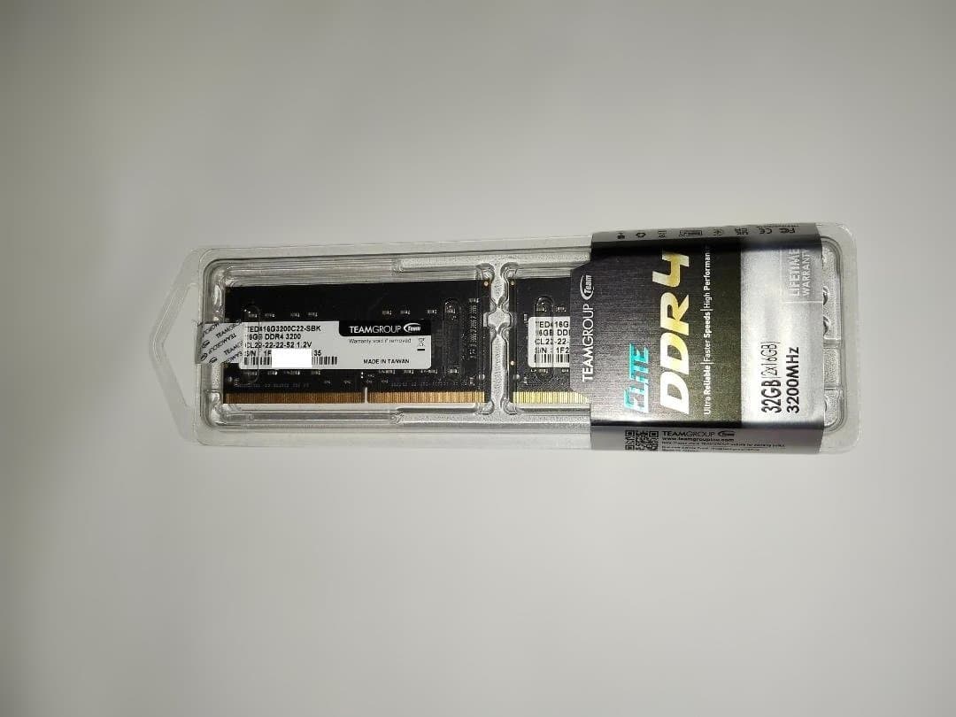 ノート用 16GB 2枚 TEAM DDR4-3200