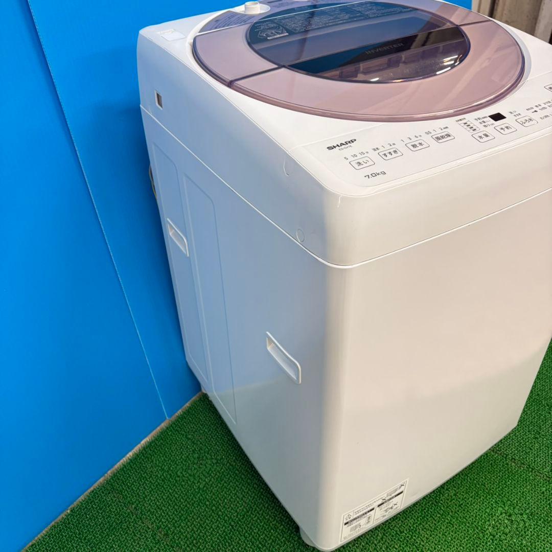 616 ピンク色　SHARP　洗濯機　7キロ　小型　一人暮らし　インバーター
