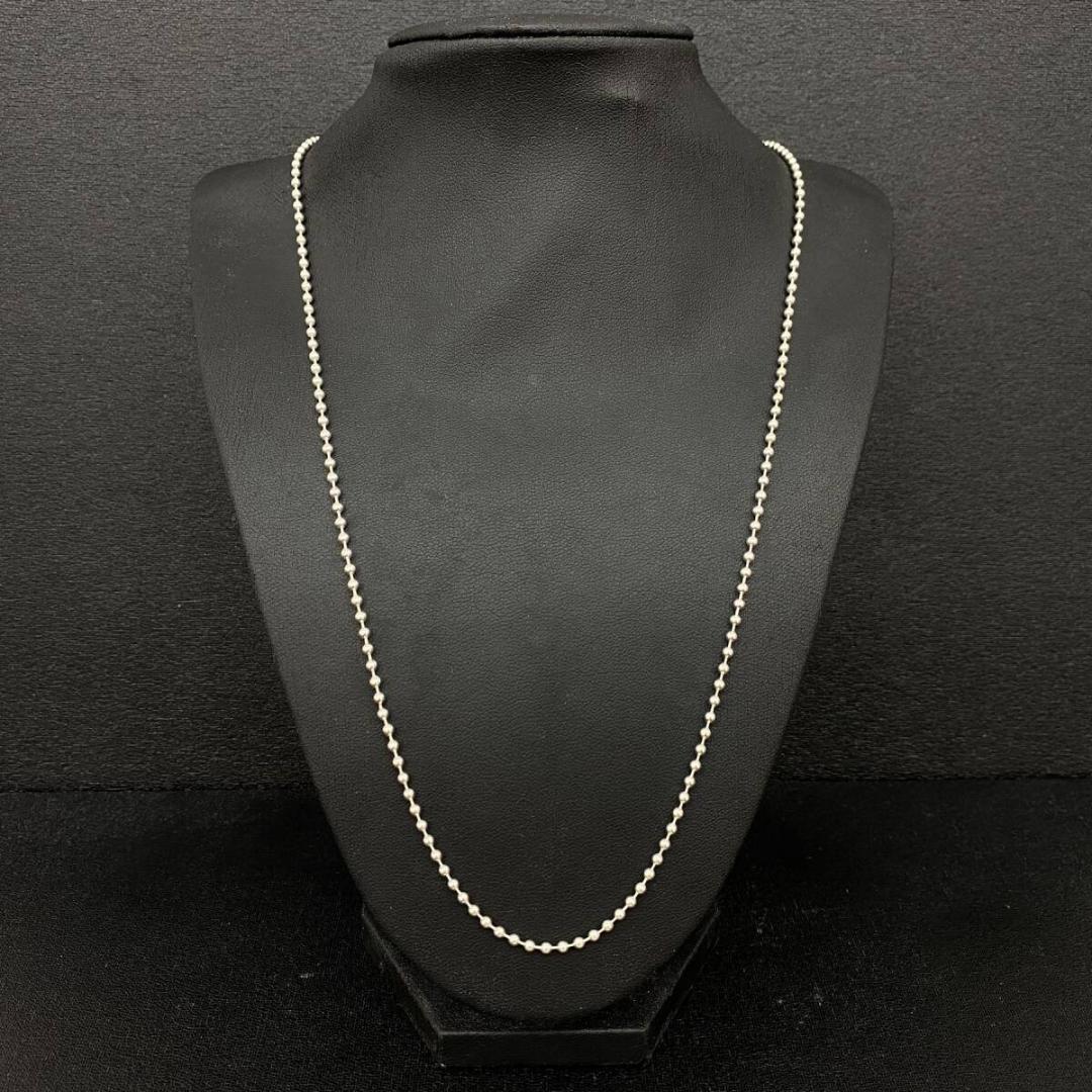 美品 CHROME HEARTS シルバー ボール チェーンネックレス 76cm