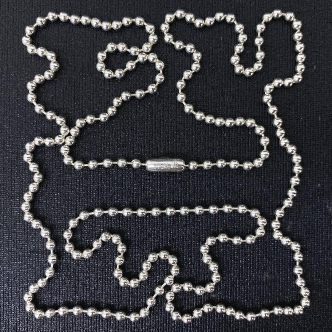 美品 CHROME HEARTS シルバー ボール チェーンネックレス 76cm