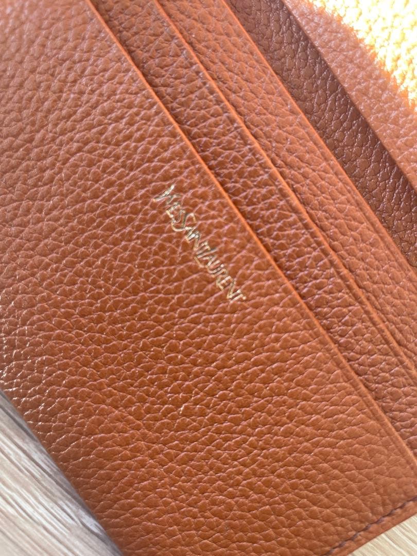 Yves Saint Laurentイブサンローラン シュリンクレザー 名刺入れ