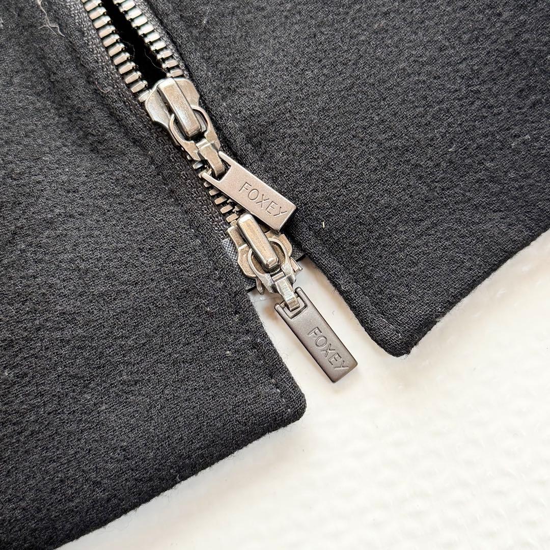 美品♡ フォクシー 2way フロントファスナー ワンピース ジレ 黒 38