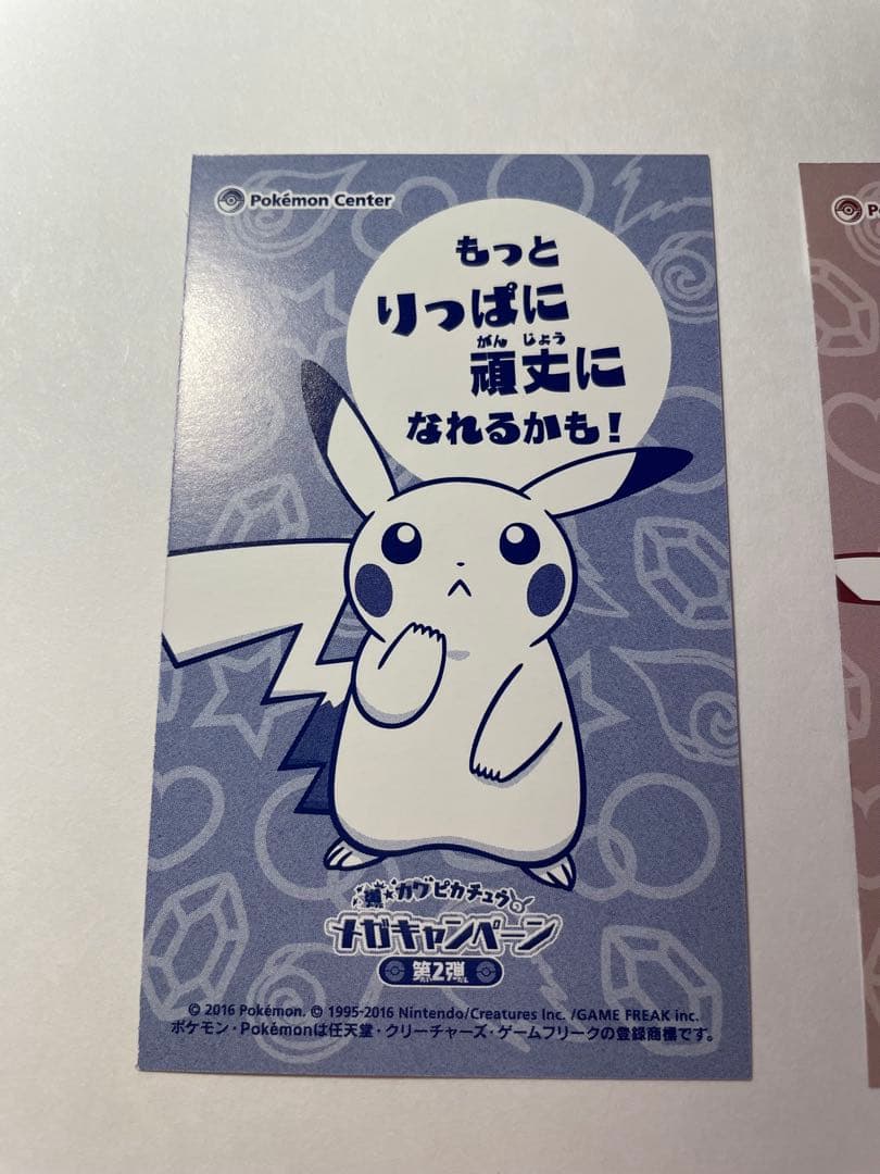 メガヤミラミのポンチョを着たピカチュウ 名刺カード メガキャンペーン
