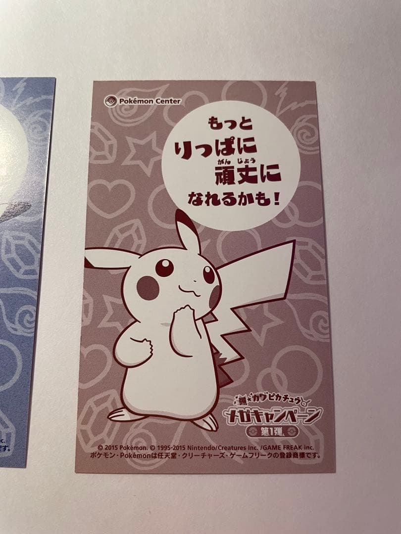 メガヤミラミのポンチョを着たピカチュウ 名刺カード メガキャンペーン