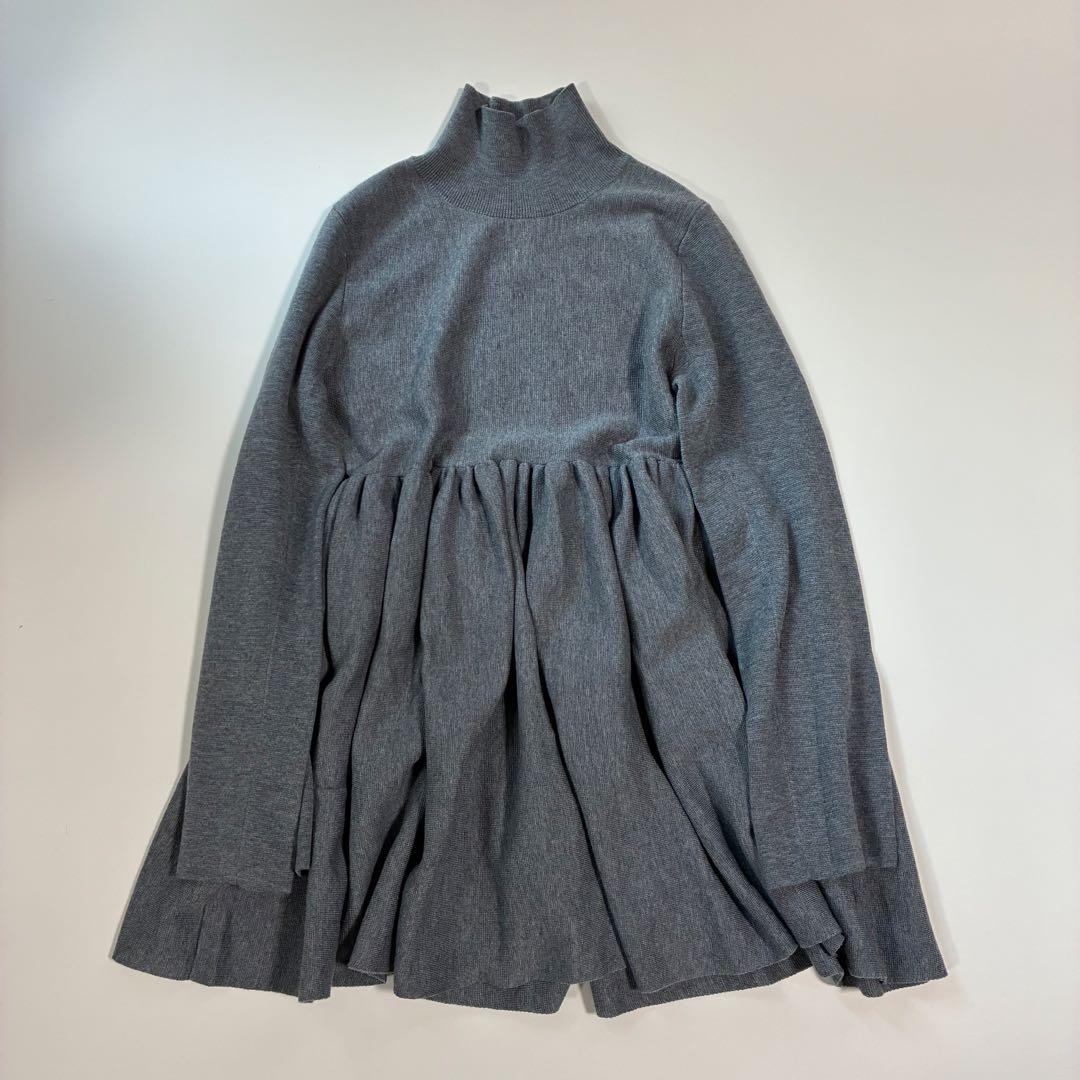 【美品】acka. ペムラム ニット トップス グレー エーシーケーエー