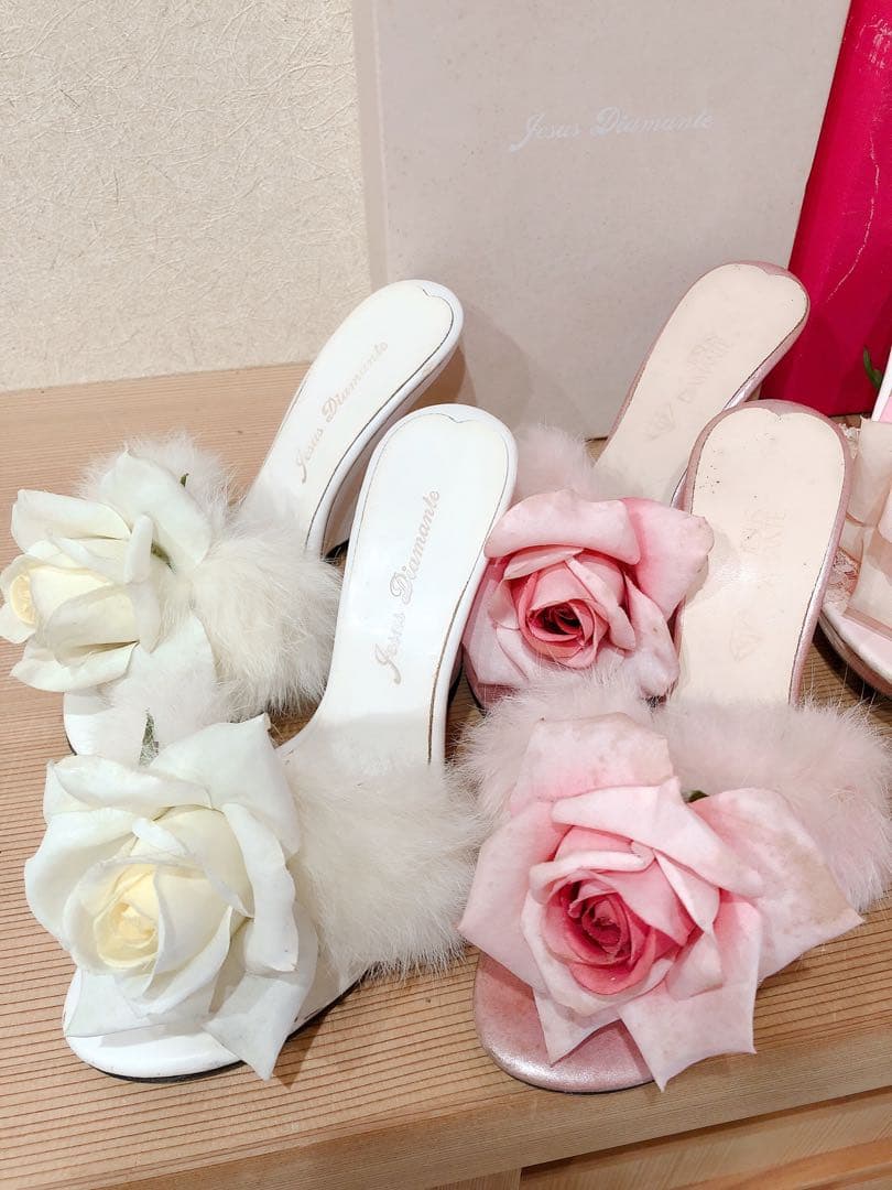 ジーザスディアマンテ 薔薇ミュール リボンミュール サンダル 姫