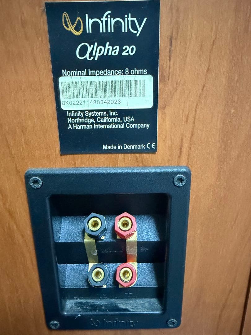 Infinity ALPHA20 スピーカー ペア　デンマーク製