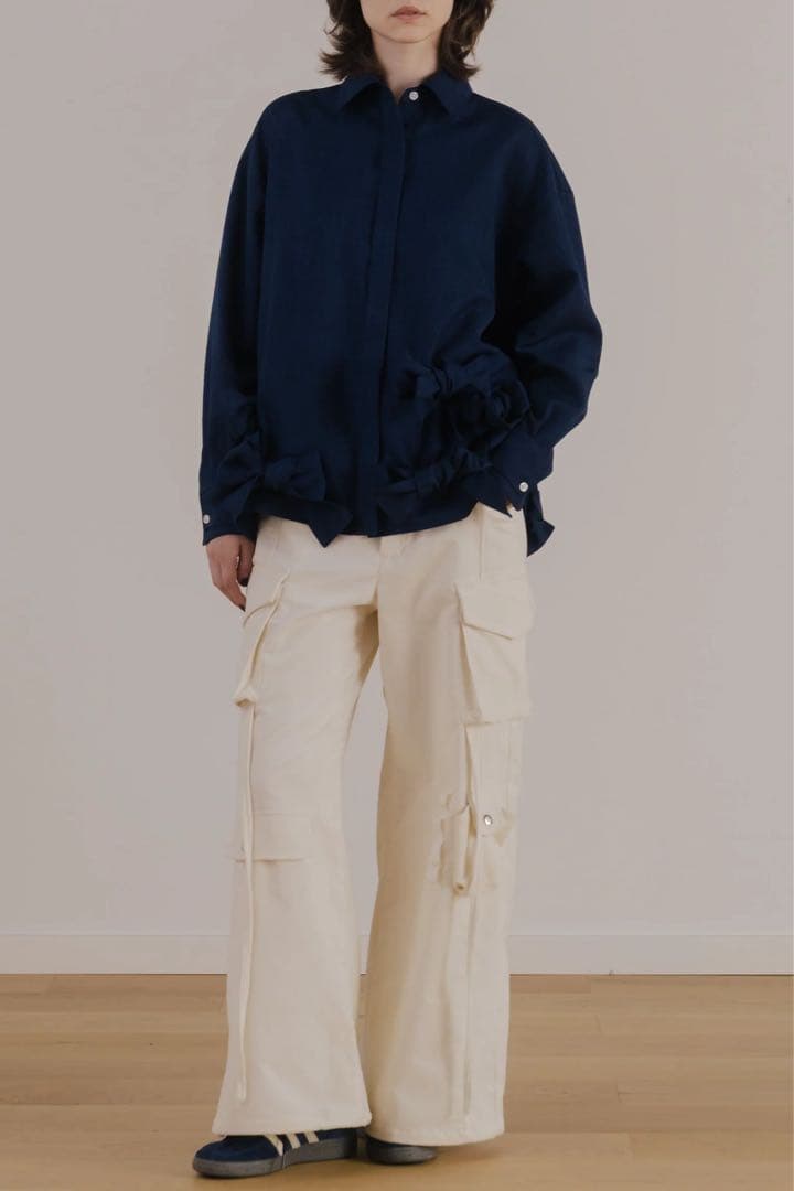 THETOE Kordela Twist Shirt ネイビー