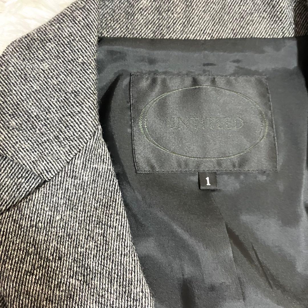 アンタイトル　パンツスーツセット　グレー　カシミア　未使用スーツジャケットパンツ