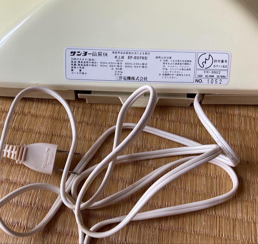 【レトロ】 SANYO 扇風機 EF-E076 1985年製 箱付