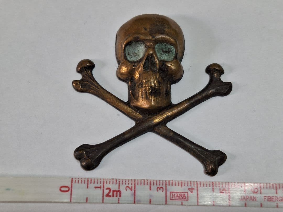 ヴィンテージ スカルボーン 真鍮？ 金属製 ドクロ ガイコツ レア 当時物