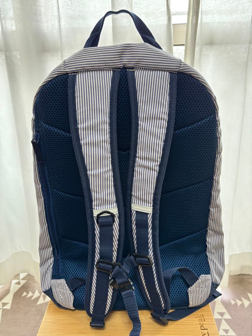 familiar ファミリア　ストライプリュックサック リボン付き