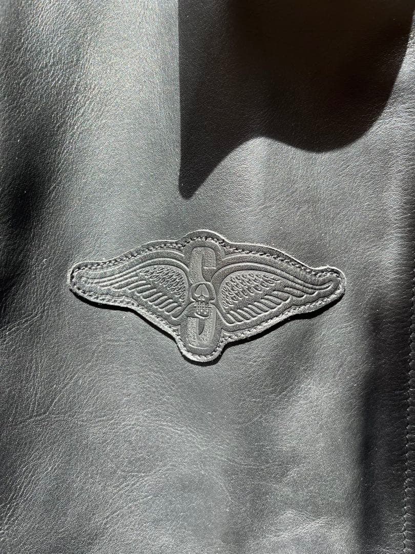 新品 黒M 25AW STUSSY BIKER JACKET LEATHER