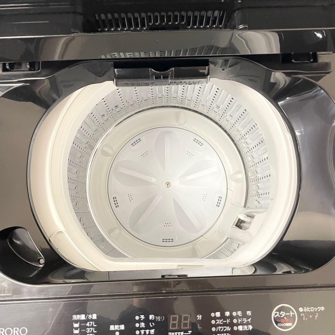 【高年式】RORO YWM-T55LK 縦型洗濯機本体 ブラック 2024年製