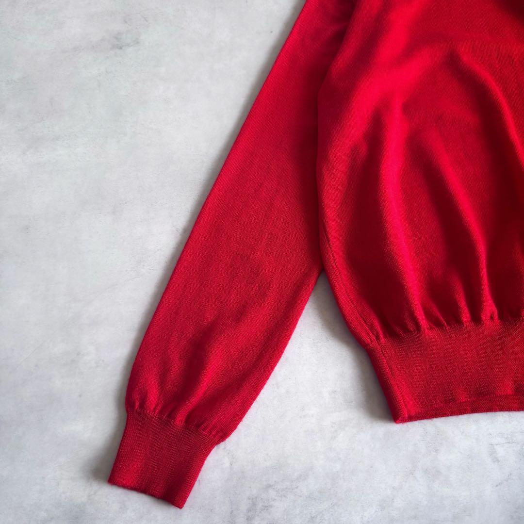 美品▲SLOANE スローン ウール クルーネック プルオーバー レッド 赤