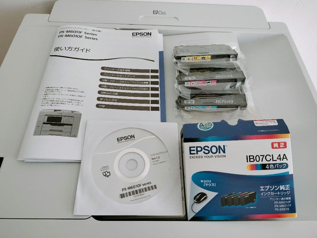 EPSON PX-M6010F プリンター 純正インクIB07CL4A 3色付き