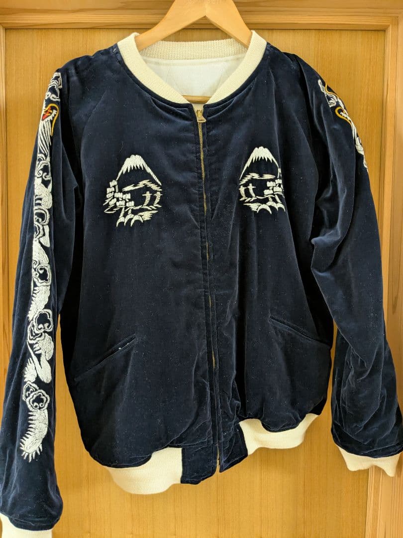 希少WAREHOUSE(ウエアハウス)別珍スカジャン リバーシブル鹿 虎刺繍 M