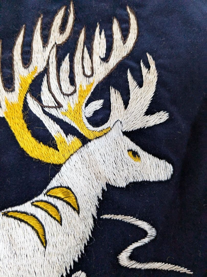 希少WAREHOUSE(ウエアハウス)別珍スカジャン リバーシブル鹿 虎刺繍 M