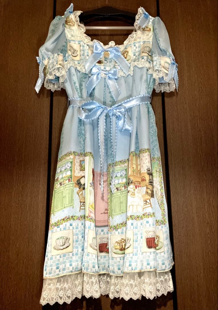 BABY 覚めない夢をみるためのRe・ci・pe柄 ワンピース カチューシャ