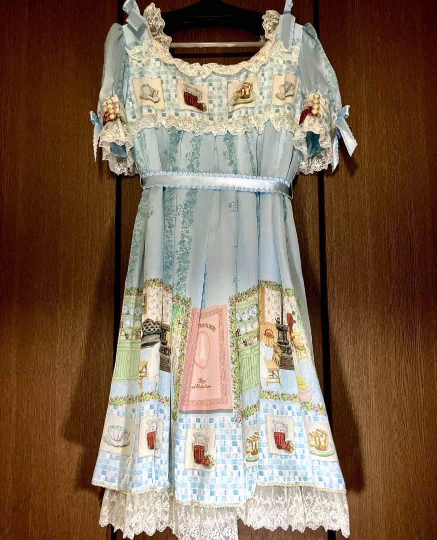 BABY 覚めない夢をみるためのRe・ci・pe柄 ワンピース カチューシャ