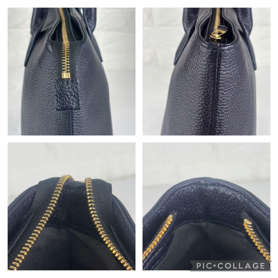 ✨極美品✨ HushTug レザー ビジネストートバッグ ネイビー