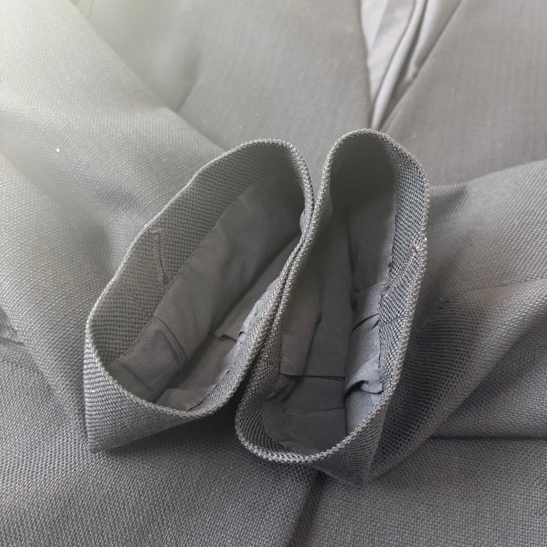 PLST ノーカラー セットアップ パンツスーツ Lサイズ 濃紺