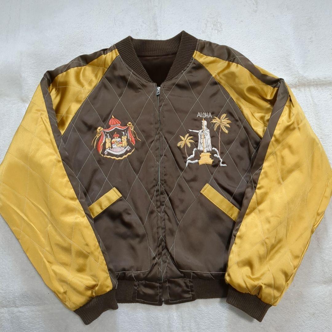 テーラー東洋 スカジャン 別珍 ハワイ ホノルル アロハ Mサイズ