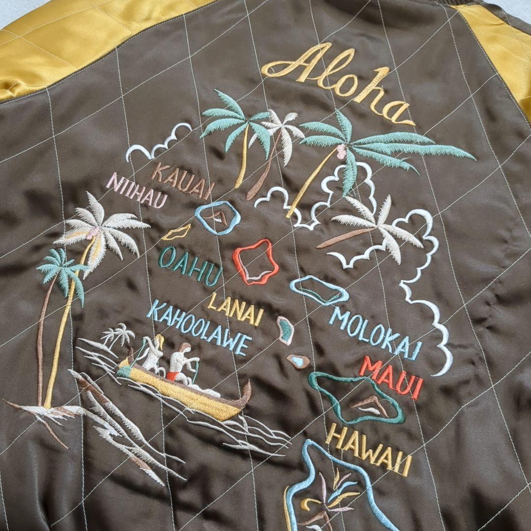 テーラー東洋 スカジャン 別珍 ハワイ ホノルル アロハ Mサイズ