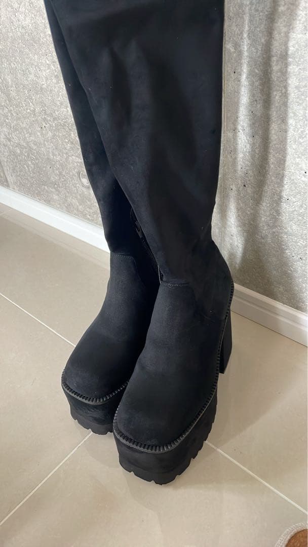 EMODA スクエアフィットロングブーツ S