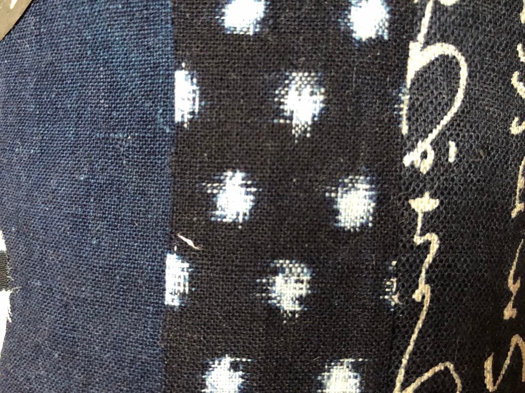 一閑張り　一閑張りバック　本藍染　型染　雪ん子　犬張子　張子犬　狛犬