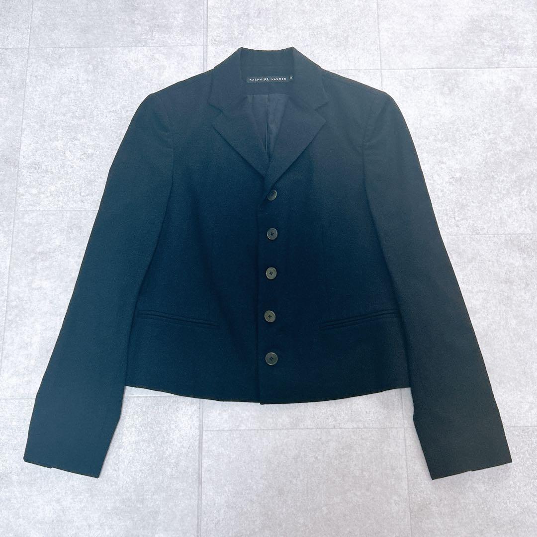 美品✨ ラルフローレン セットアップ　パンツスーツ 5B ワイド ウール 黒