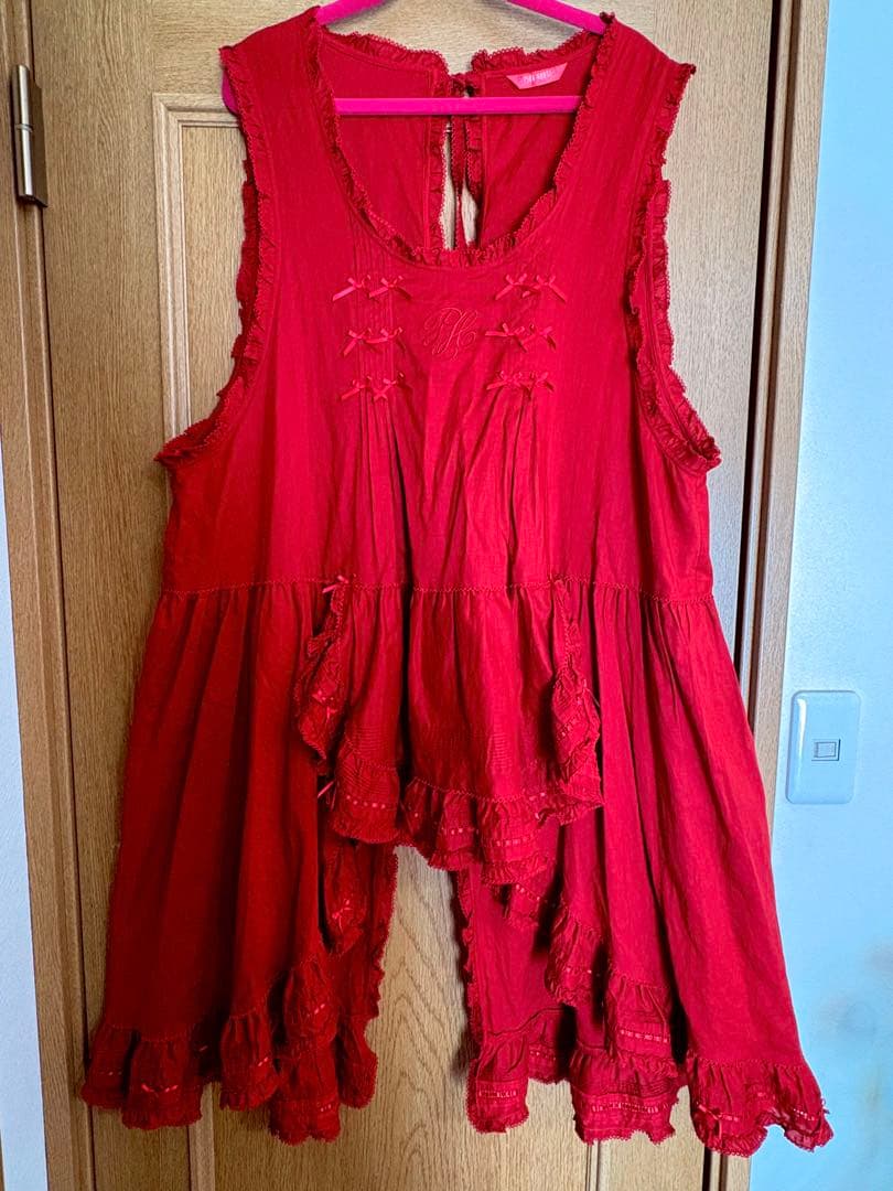 ピンクハウス タブリエ 未使用タグ付き　赤